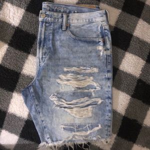 American Eagle Trendy Mens Blue Jean Shorts